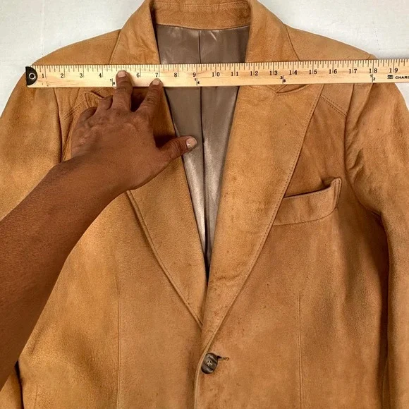 VTG Scully Jacket Mens 42L Soft Leather Suede Western Cowboy Rancher Two Button - Picture 4 of 12
